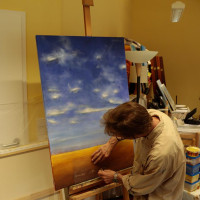 Himmel und Meer auf Leinwand
