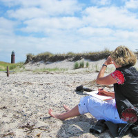 Kunstpause in den Dünen