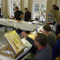 Intensives Arbeiten im Atelier