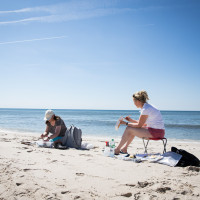 Malkurs am Strand