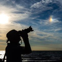 Fotograf am Strand Prerow